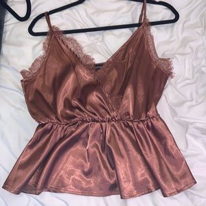 PLT Blush Lace Satin Cami